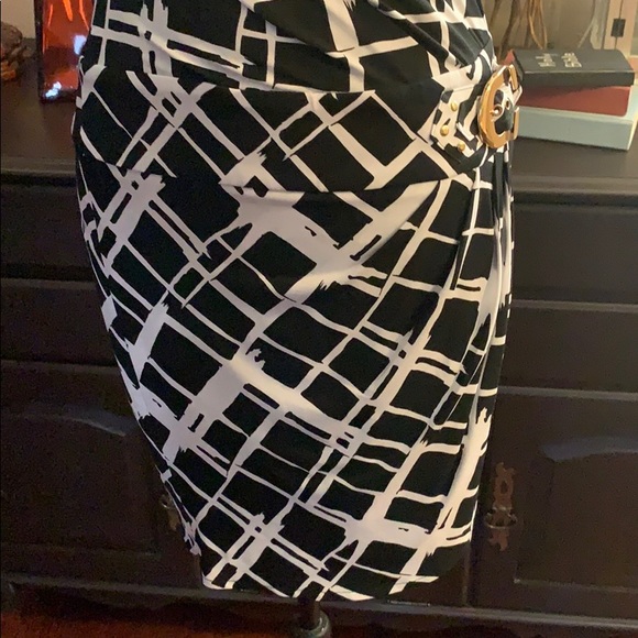 Cache Black and White Sleeveless Dress - Picture 7 of 7